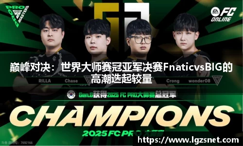 巅峰对决：世界大师赛冠亚军决赛FnaticvsBIG的高潮迭起较量